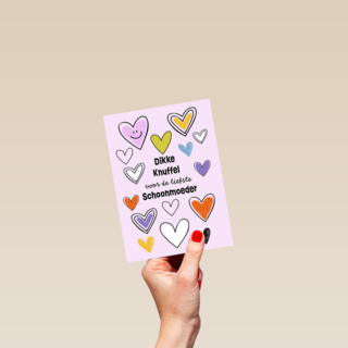 Moederdag dikke knuffel paars