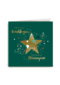 Kerstkaart groen gouden ster