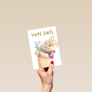 moederdag kaart winnie the pooh veel liefs