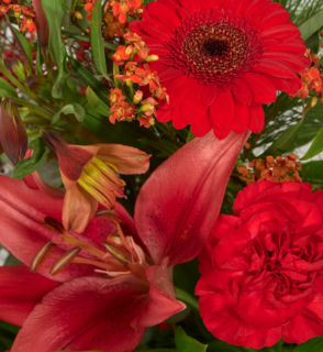 Boeket Bloemen Christmas Sparkle Met Vaas
