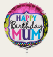 Ballon Happy Birthday Mum Multi