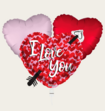 Ballonnentros I Love You Hart Multi