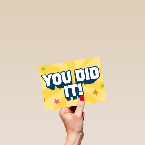 Complimentkaart you did it