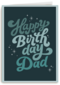 Stijlvolle verjaardagskaart met Happy birthday dad