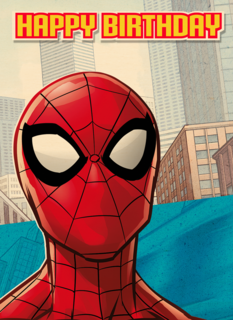 Spiderman verjaardagskaart Happy Birthday