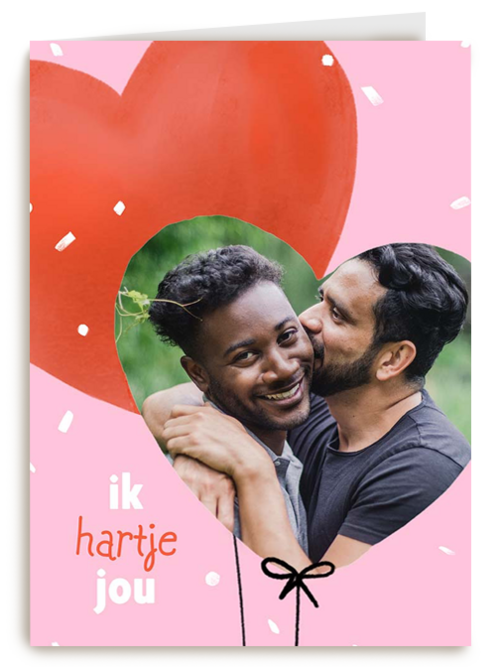 Valentijnskaart foto met hart