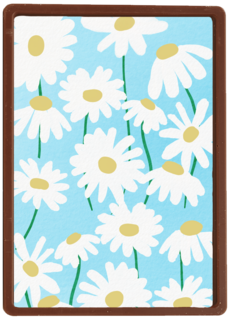 Blanco kaart met witte bloemen