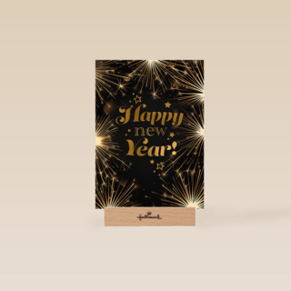 Nieuwjaar Happy New Year zwart