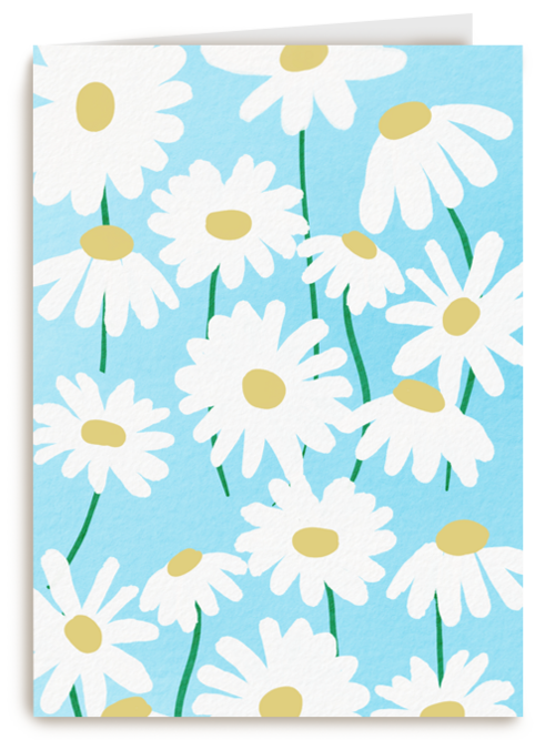 Blanco kaart met witte bloemen