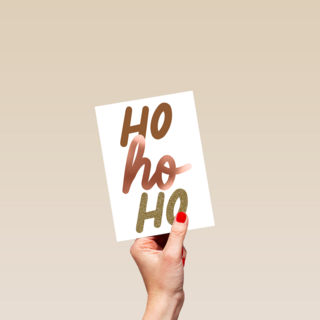 kerstkaart hip ho ho ho