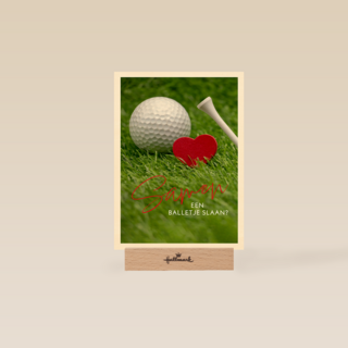 Valentijn balletje slaan golf