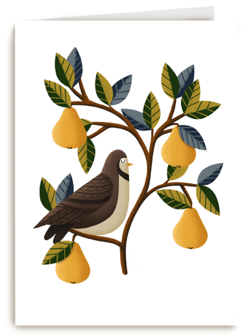 takken met vogel en fruit