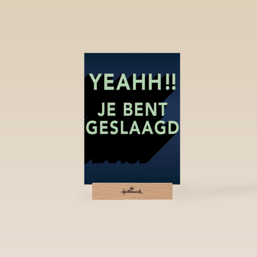 geslaagd kaart yeahh je bent geslaagd