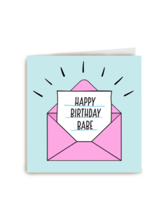 roze envelop happy birthday babe
