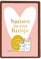 samenwonen kaart samen in een huisje