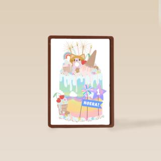 een hele grote taart met ijs voor een 1 jarige