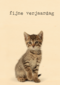 Verjaardagskaart Furry cuddles poes