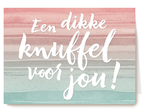 zomerse kaart iemand een dikke knuffel sturen