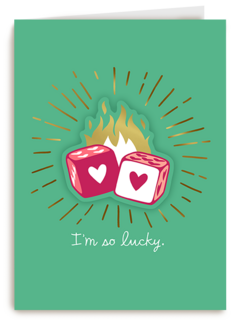 Valentine Im So Lucky dice