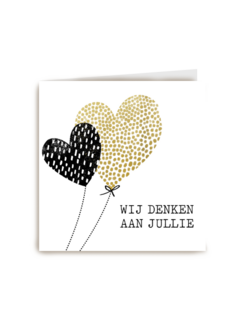 sterkte kaart wij denken aan jullie hart onder de riem