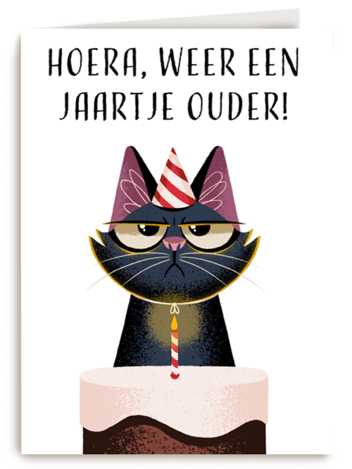 Verjaardagskaart grappig Grumpy Hoera weer een jaartje ouder Folio