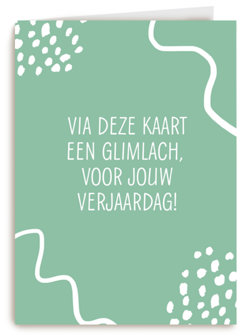 Verjaardagskaart man hip Een glimlach voor jouw verjaardag