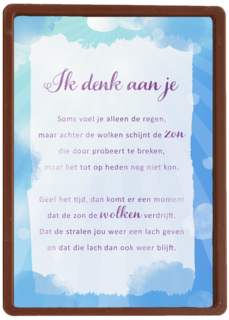 Beterschapskaart Ik denk aan je More than words