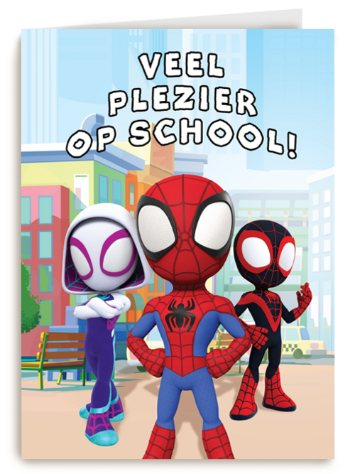 Back to school kaart Spiderman