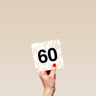 60 op gouden bladeren