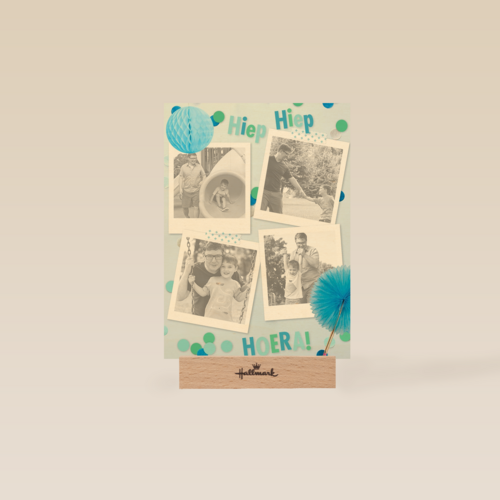 4 fotos slingers blauw