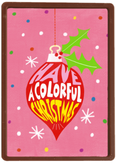 Kerstkaart hip have a colorful Christmas