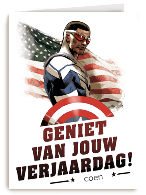 Captain America geniet van jouw verjaardag