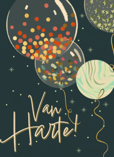 van harte met feestelijke ballonnen