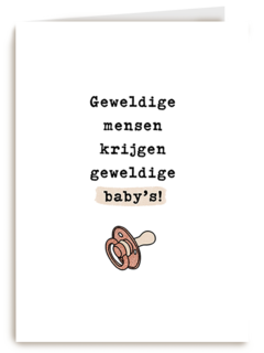 Geboortefelicitatie geweldige ouders geweldige baby's