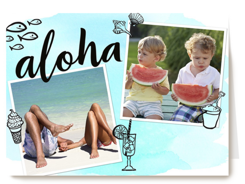 aloha in zomers blauw