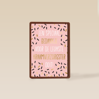 speciaal bedankje voor de leukste kraamverzorgster kaart