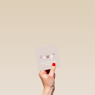 zwangerschap felicitatie een kleintje op komst beige