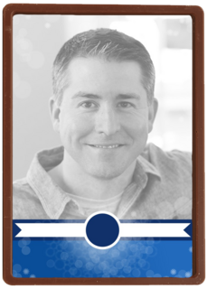 fotokaart jubileum blauw zoveel jaar in dienst