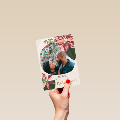 Kerstkaart fotokaart kerstster
