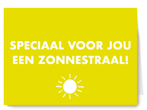 Beterschapskaart opvrolijken Speciaal voor jou een zonnestraal