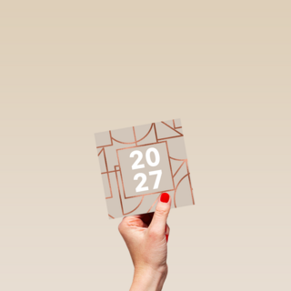 Nieuwjaar 2027 Grafisch rozegoud