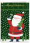 Kerstkaart met kerstman merry christmas