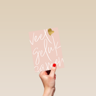 Love Story Veel Geluk Samen Roze