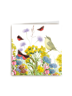 Kaart flowers by Marjolein Bastin vogel bloemen vlinders