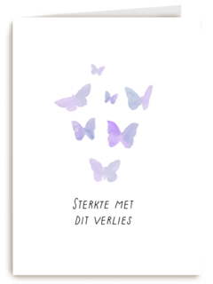 Condoleance kaart vlinders