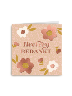 Heel Erg Bedankt Bloemen roze