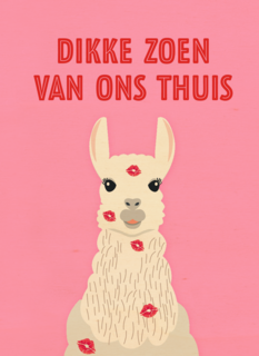 dikke zoen van ons thuis alpaca