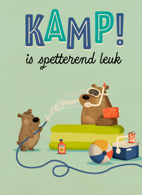 Sporta Op kamp kaart kamp is spetterend leuk