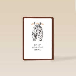 Geboorte felicitatie dochter lief klein meisje