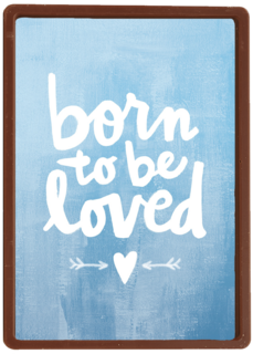 geboortekaartje born to be loved blauw